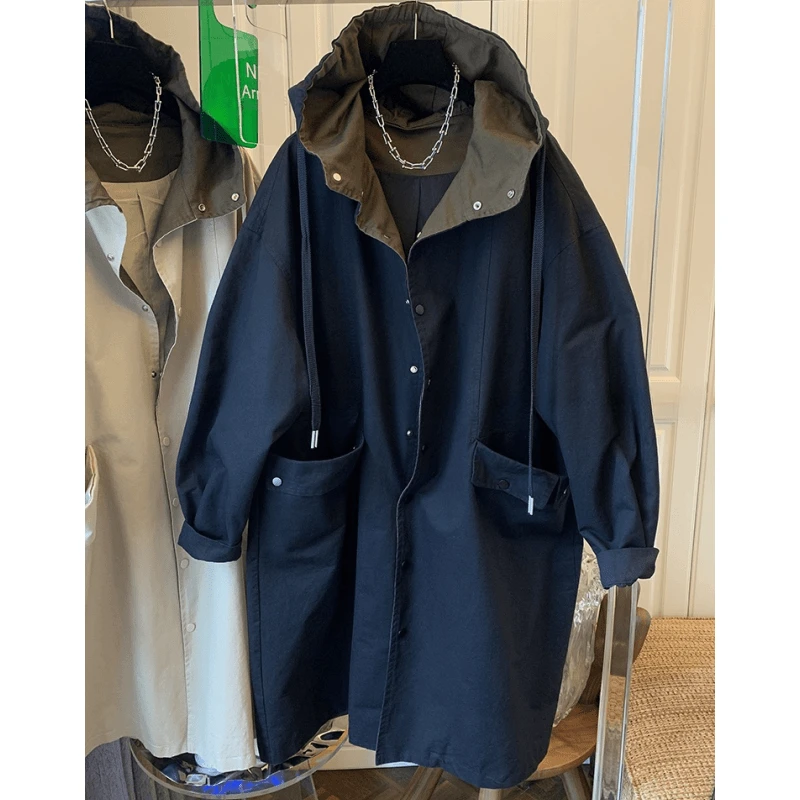 连帽风衣洋气外套女装大衣中长款今年时尚流行2024秋季新款爆款
