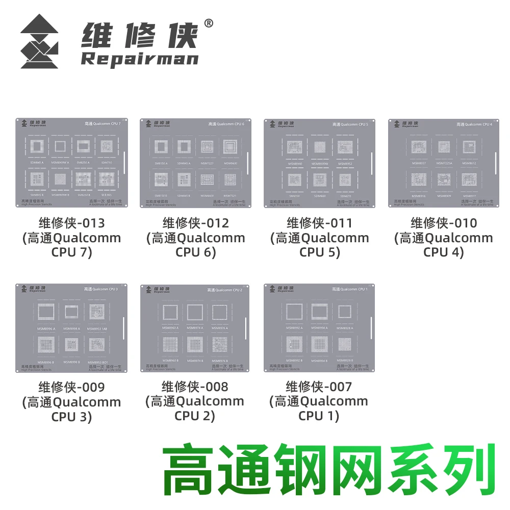 维修侠高通/联科发/展讯CPU全民系列植锡网圆角方孔耐高温不变形