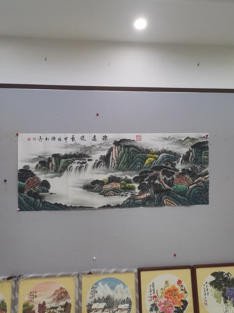 《源远流长》装饰画六尺长180厘米宽70厘米（以直播展示为准）
