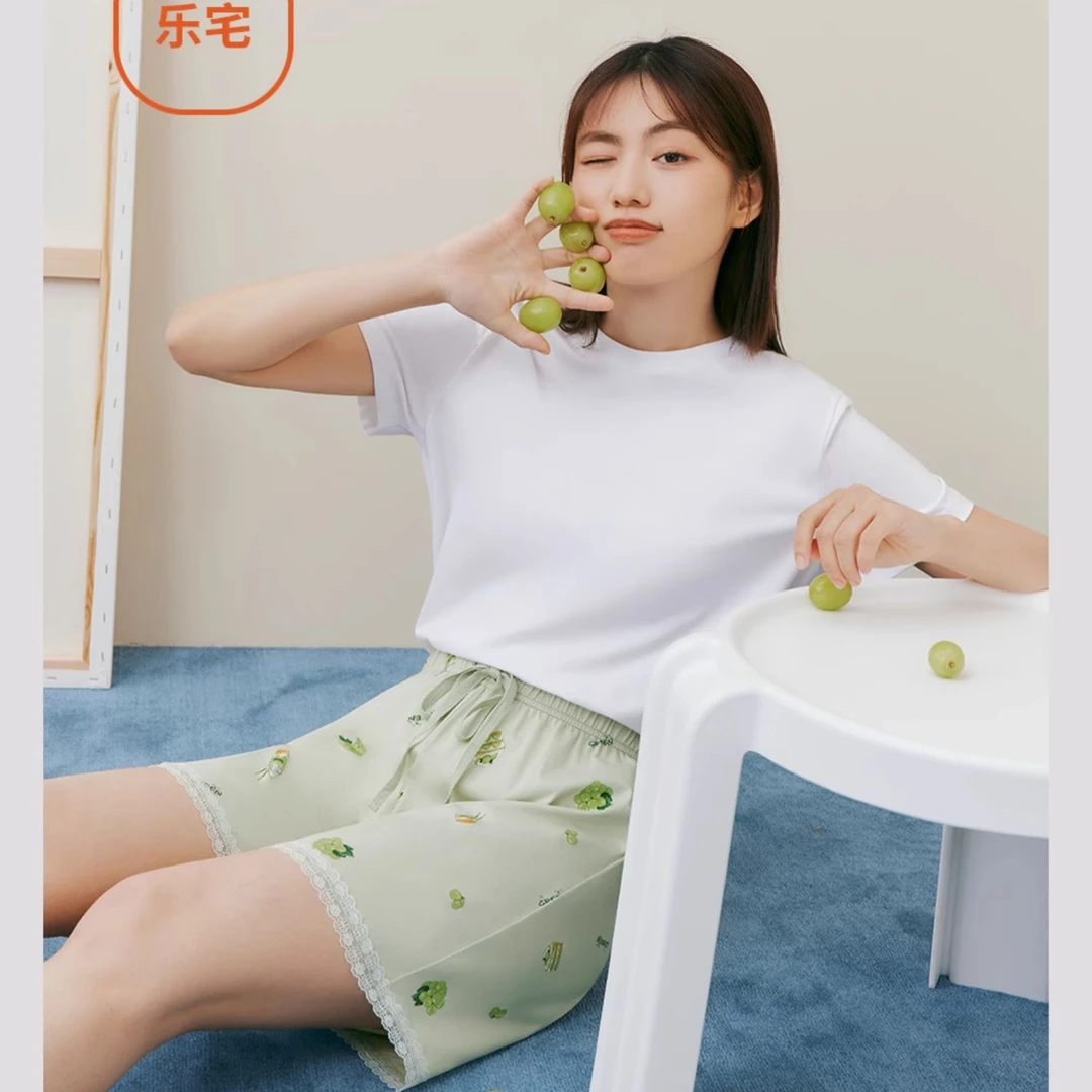 THREEGUN/三枪三枪女睡裤新疆棉女休闲时尚短裤夏季新款居家短裤