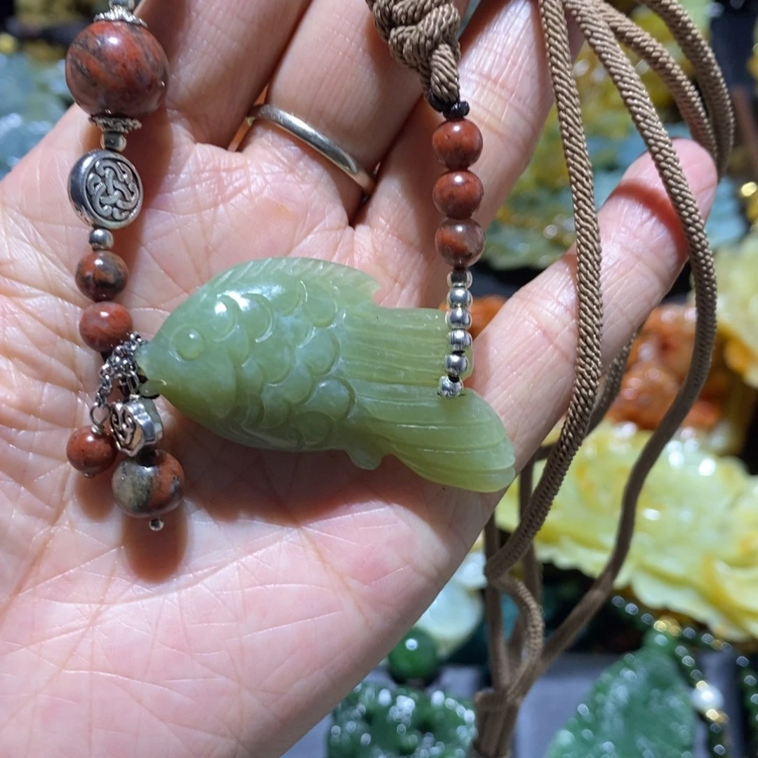 岫玉吊坠(赠链)未镶嵌