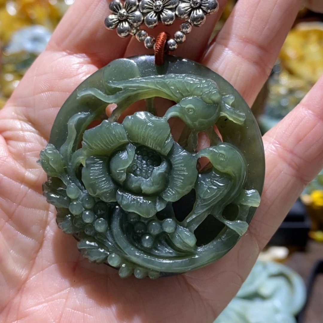 【闪购商品】蛇纹石玉颈饰合金
