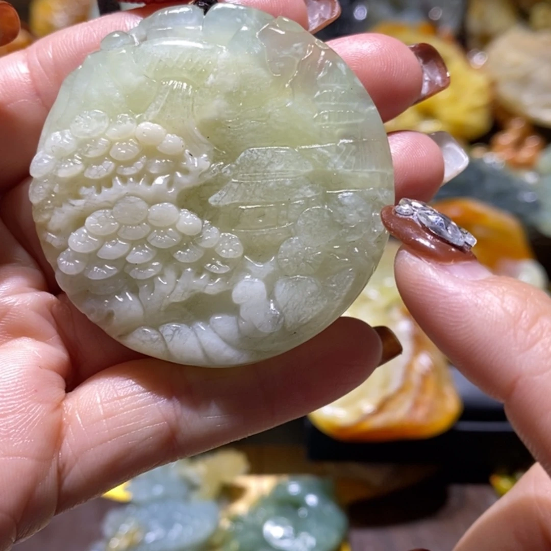 【闪购商品】蛇纹石玉颈饰合金