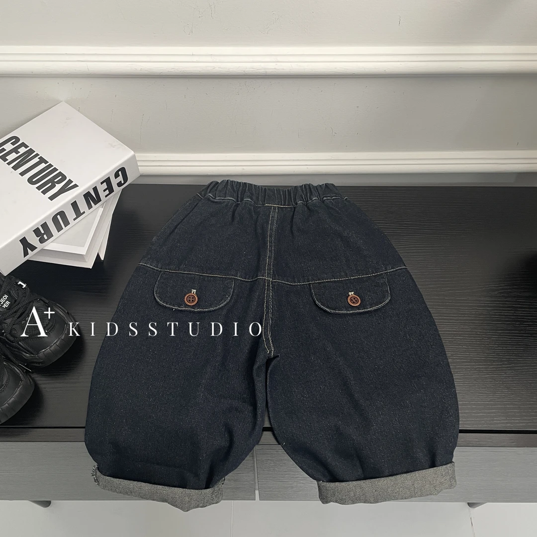 现货【文文妈】儿童牛仔裤秋季新款春秋休闲百搭韩版洋气HYP1795