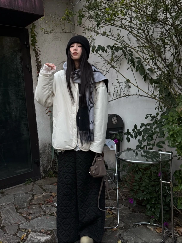 YSQ【水瓶座】高级感复古棉服女秋冬韩版保暖宽松百搭时尚气质外套