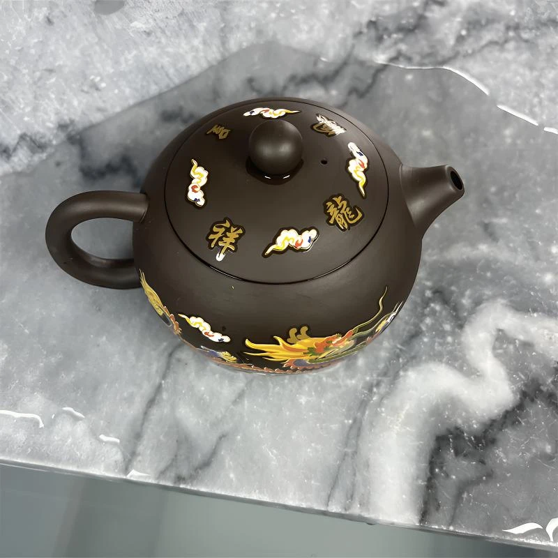 正宗深井老紫泥短嘴西施凤鸣茶器茶具11