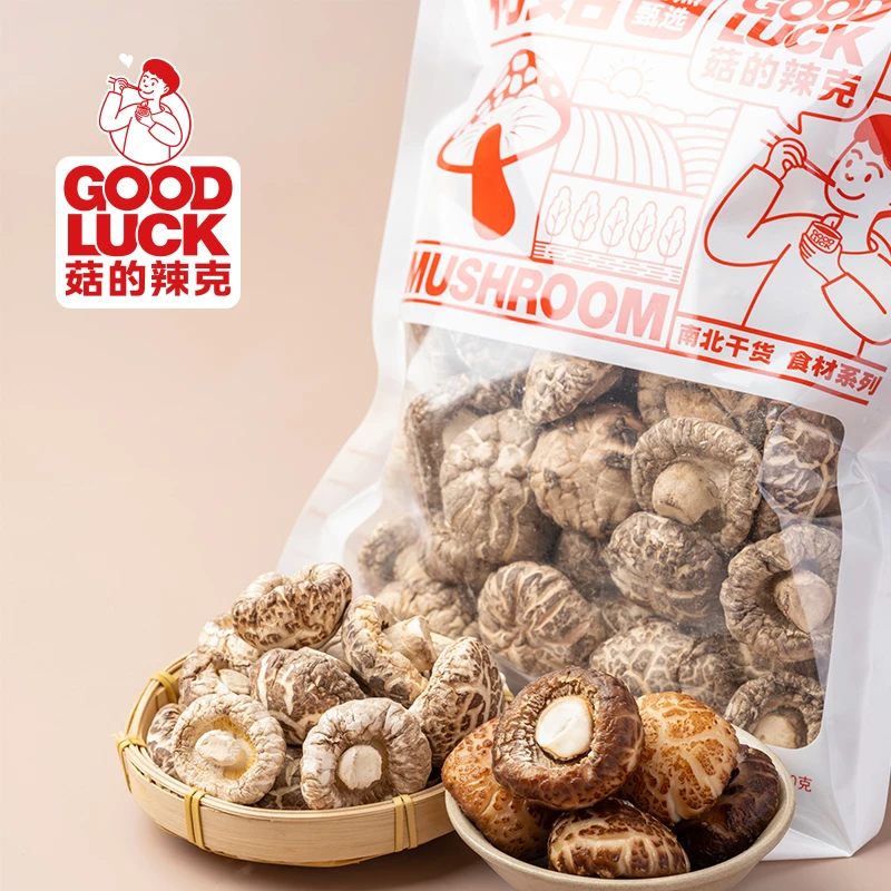 菇的辣克 大花菇食用菌菇剪脚冬菇干蘑菇新货500g/袋