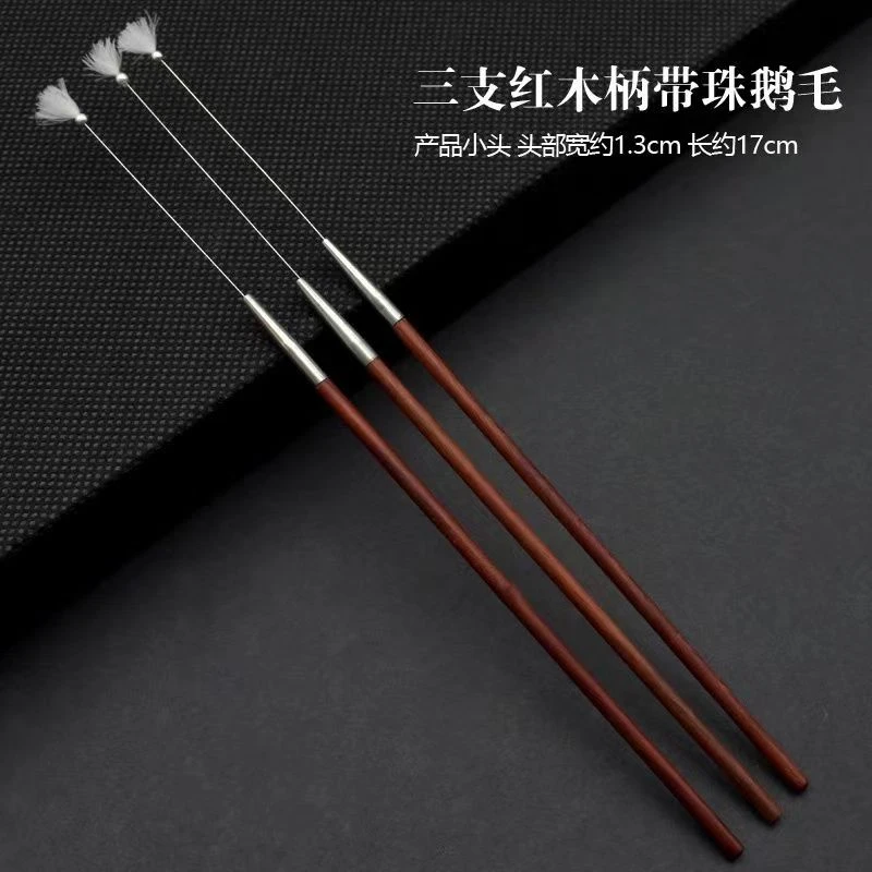 专业采耳工具银珠鹅毛打耳朵毛毛掏耳朵神器挖耳音针耳毛掏耳套装