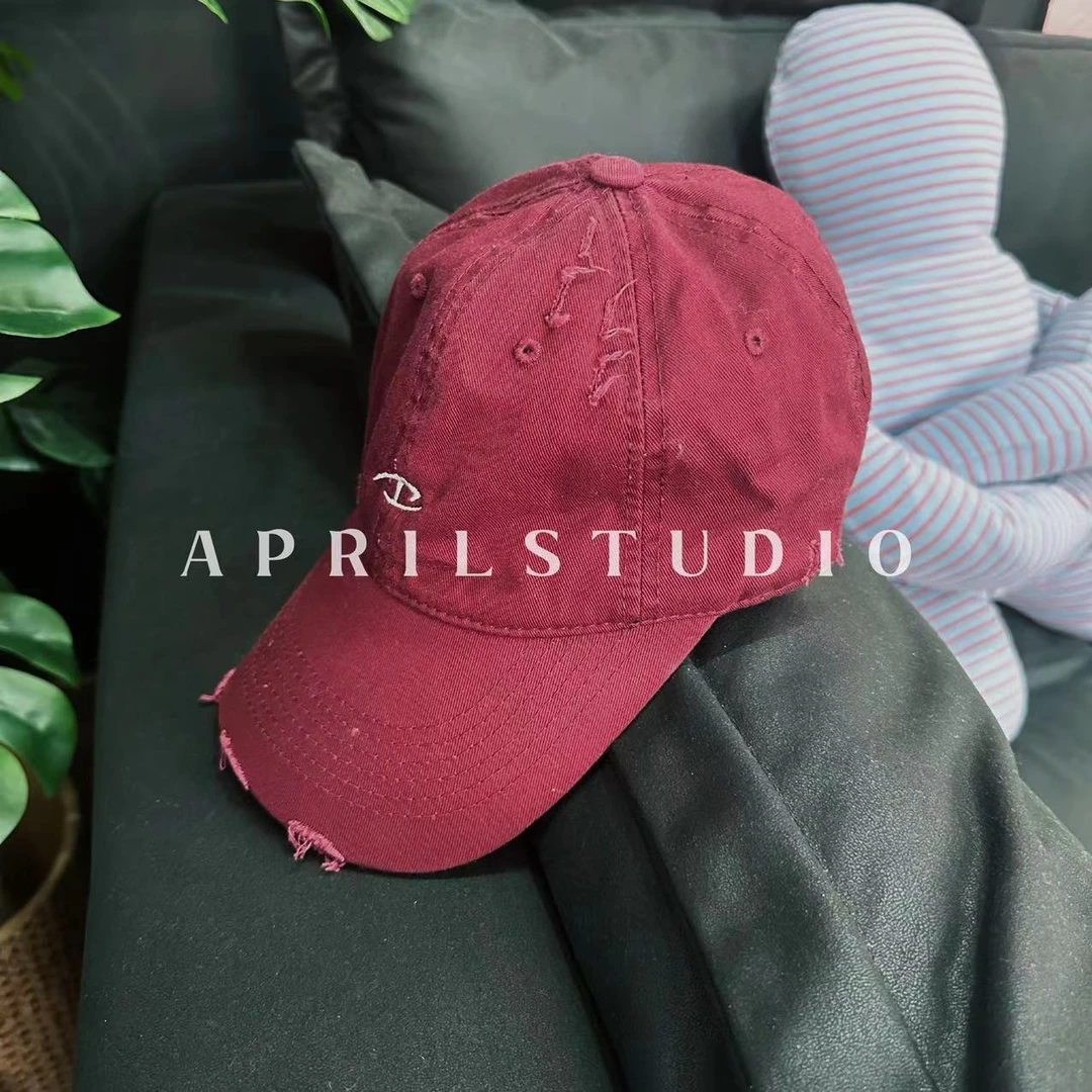 ins街头破洞嘻哈潮牌D字母刺绣棒球帽男女情侣韩版简约时尚鸭舌帽