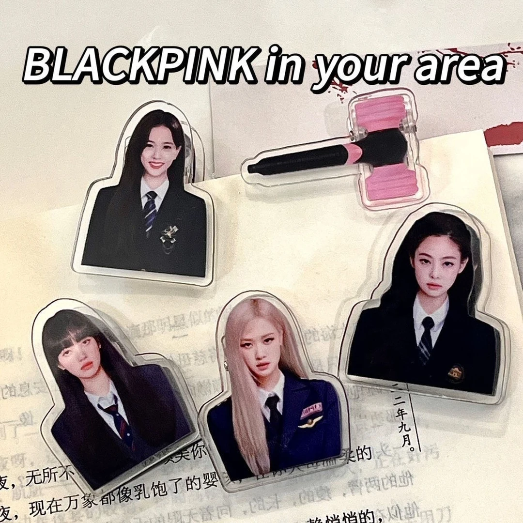 BLACKPINK周边桌面摆件朴彩英pp夹小饰品lisa亚克力双面夹子pp夹