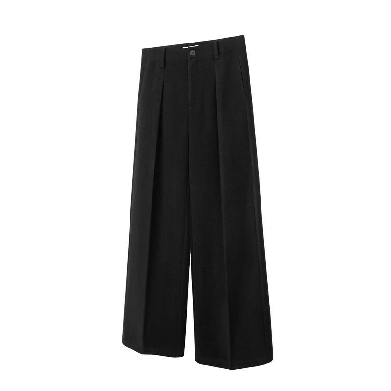 昊沈专属 OkayThxBye 700g重磅毛呢秋冬A字Baggy阔腿裤西裤