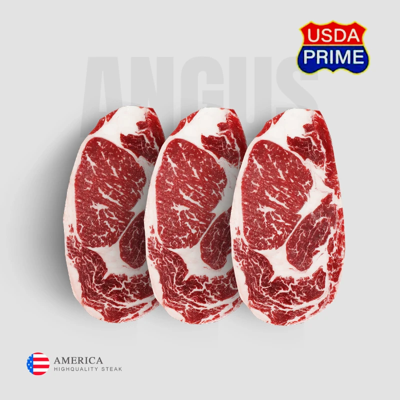 臻的牛 原切牛排美国红标prime谷饲安格斯肉眼牛排900g