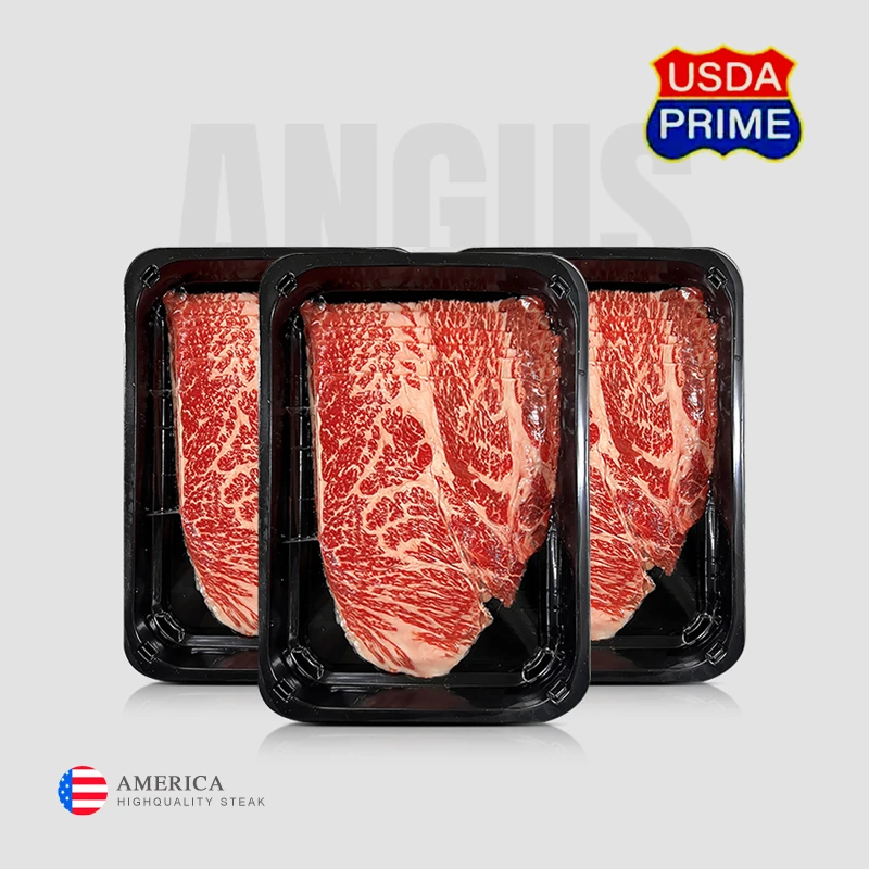臻的牛【安格斯上脑烤肉片】美国红标prime原切谷饲雪花烤肉片1kg