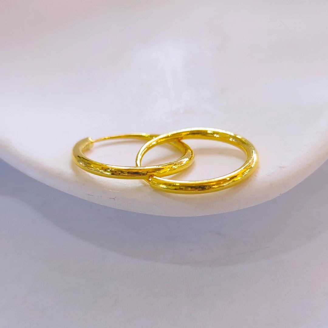 【富远黄金】足金光圈耳环FYHR040006-1