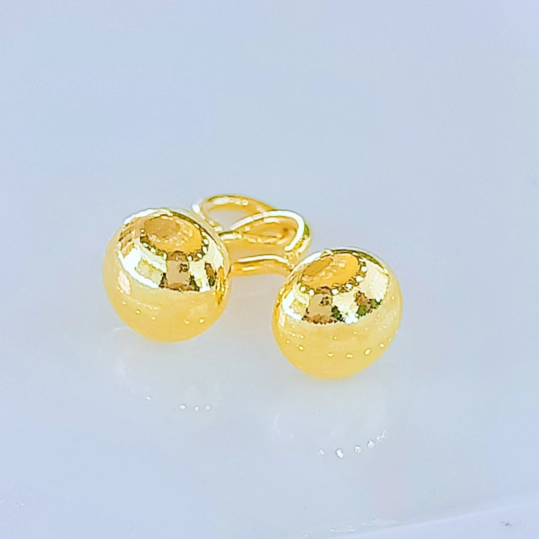 【富远黄金】足金半圆珠弯针耳钉FYHR010118-3