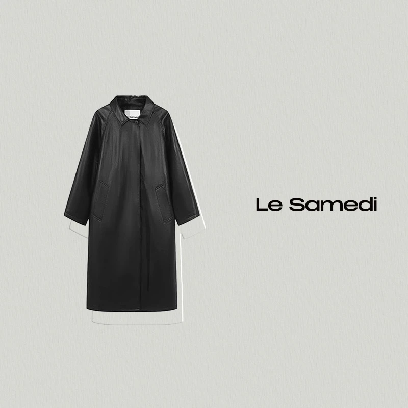 Le Samedi|尖叫3.0等风来系列 蛋白皮入秋篙端风衣