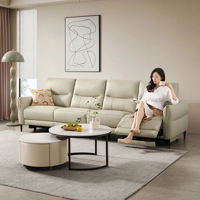 顾家家居KUKAHOME零靠墙电动功能头层牛皮沙发6173C