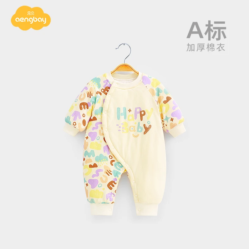 Aengbay宝宝衣服秋冬加厚保暖外出棉服新生儿棉衣婴儿连体衣冬季