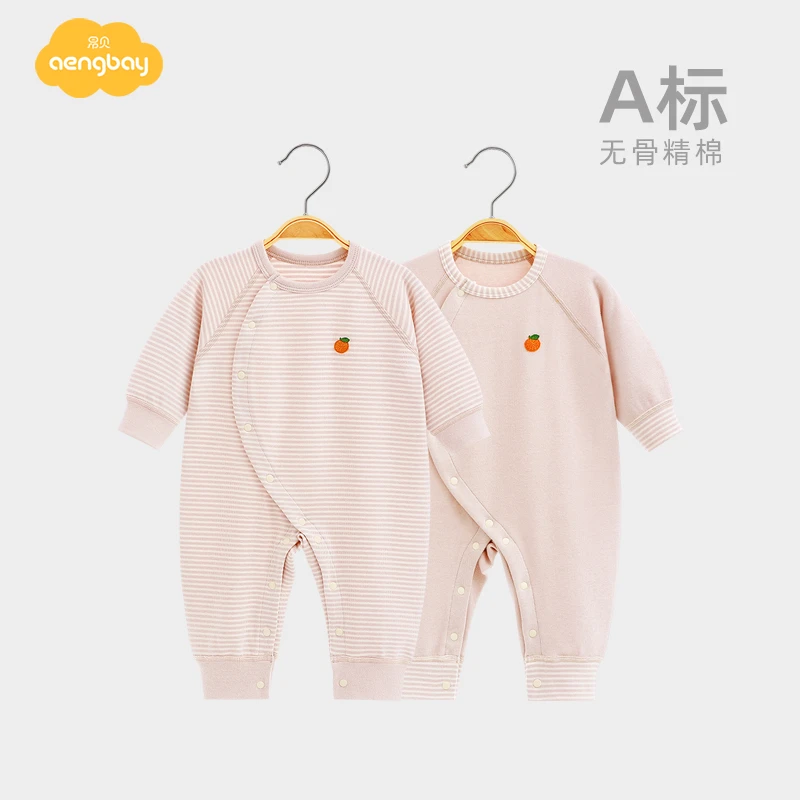 昂贝婴儿连体衣春装贴身打底衣新生儿哈衣爬爬服宝宝长袖睡衣春秋