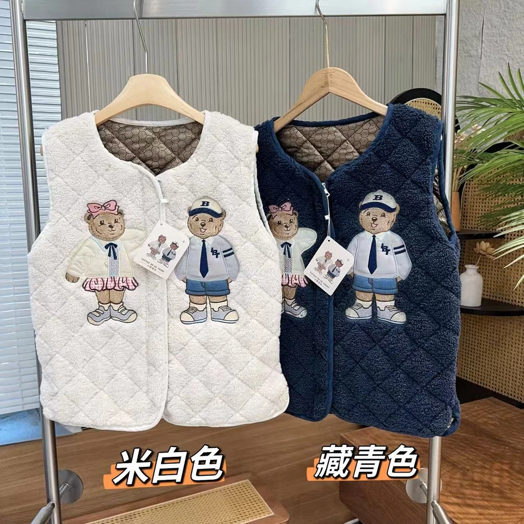 绗缝黑金【麦穗马甲】两只熊 订单 秋冬保暖 9017