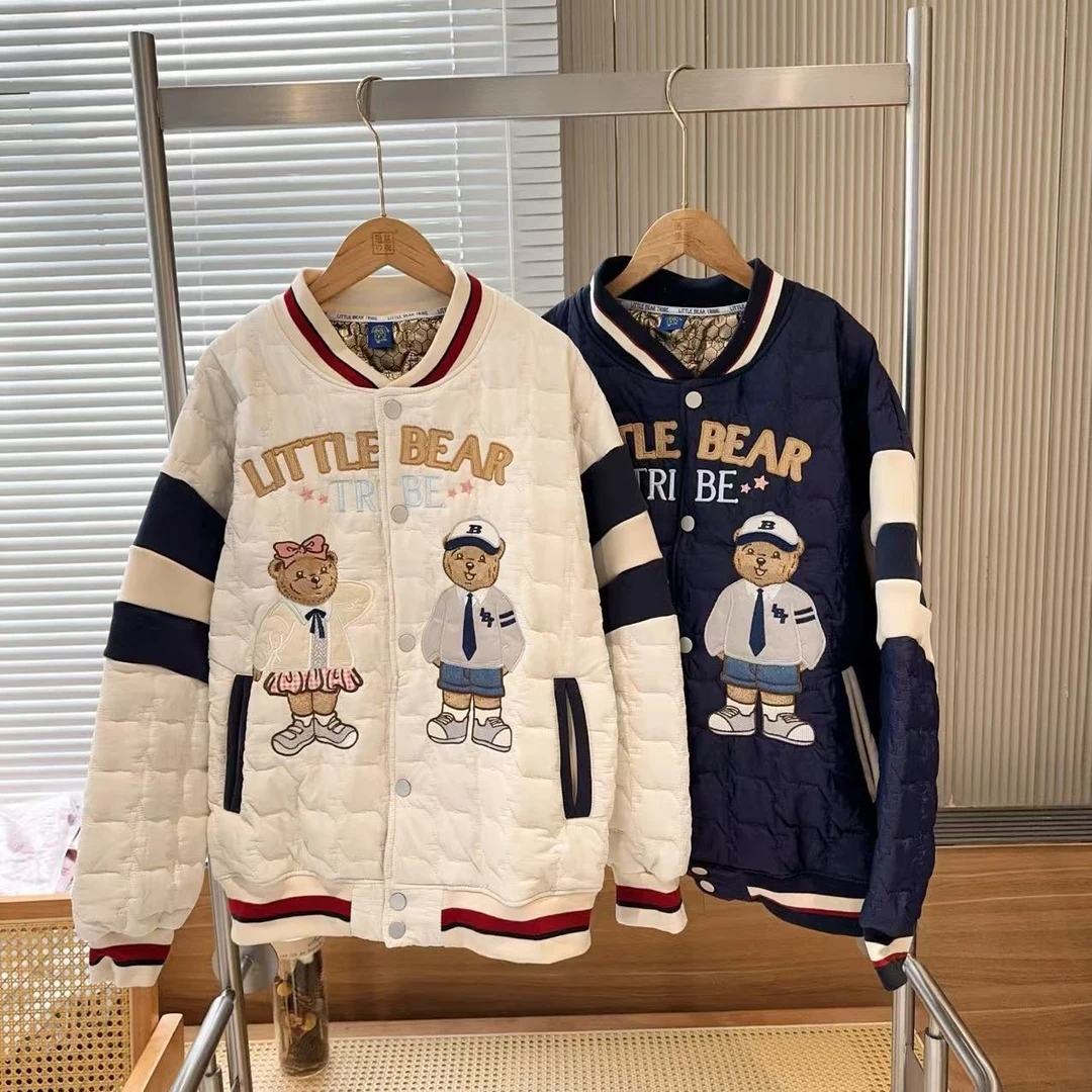 【黑金】棒球服外套 加厚宽松冬季 绗缝刺绣 9052