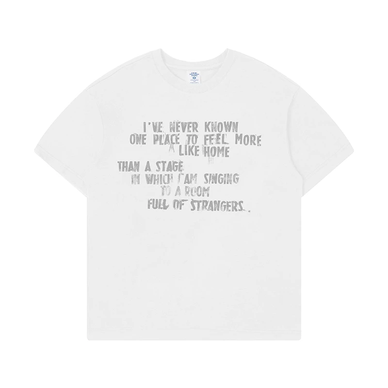 RFSD高街字母做旧上衣休闲夏季宽松潮流印花圆领街头