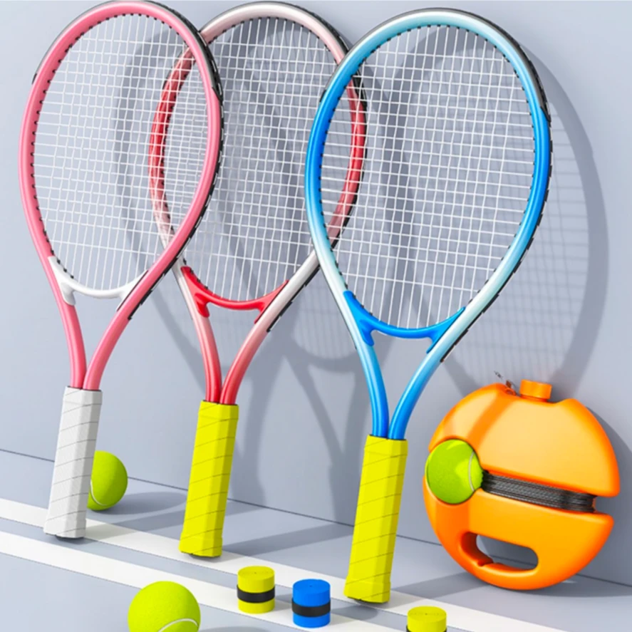 升级加厚底座亲子运动网球拍单双人训练器回弹有绳网球底座可注水