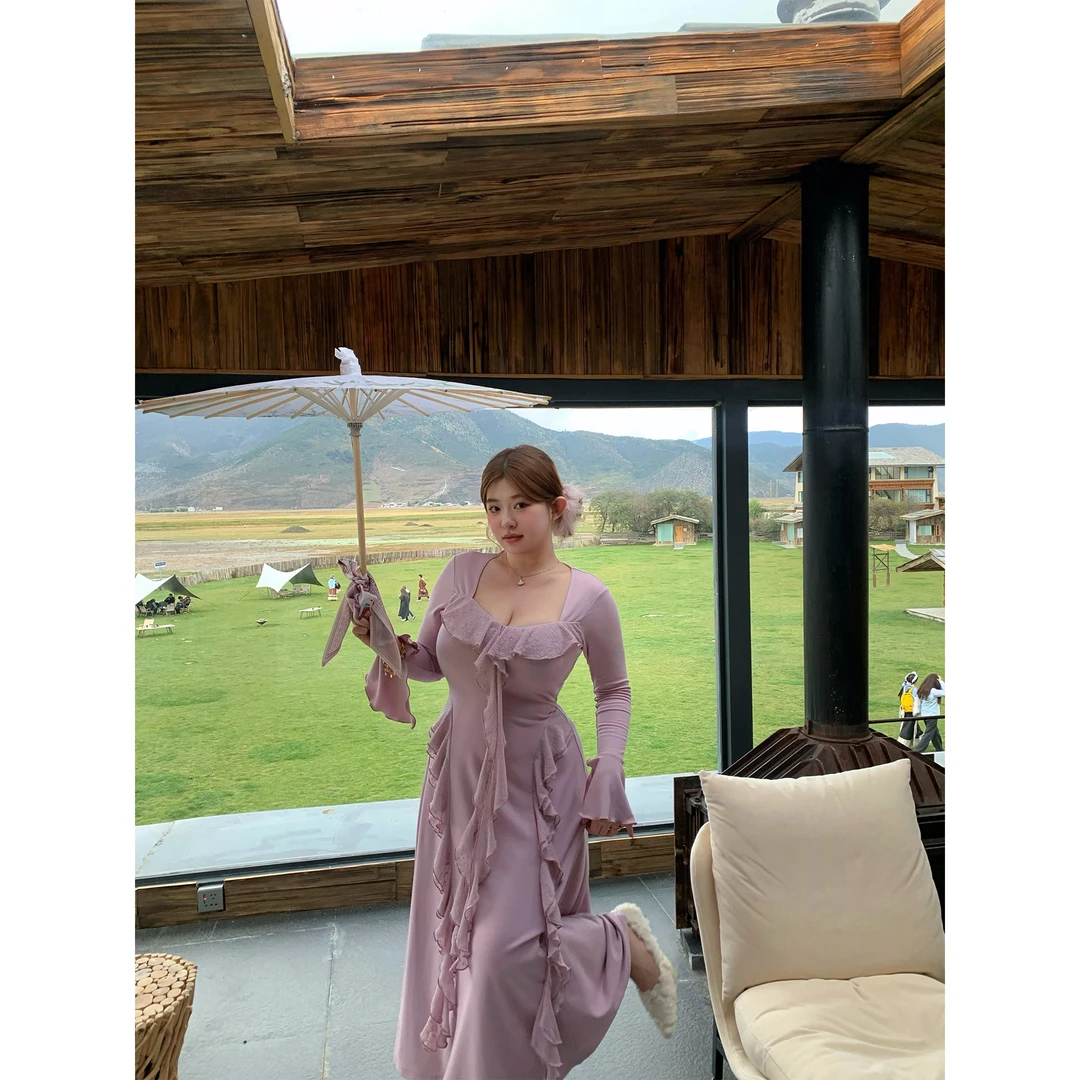 秋冬仙女裙!!!【胸腰比+遮下半身!!!·“缪斯裙”】Z244DP2500