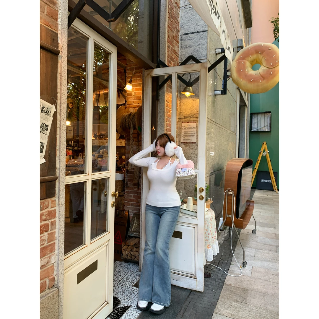 一穿就丰胯!!!【韩女蓝加绒版!!·“丰胯裤”】Z243PP2487