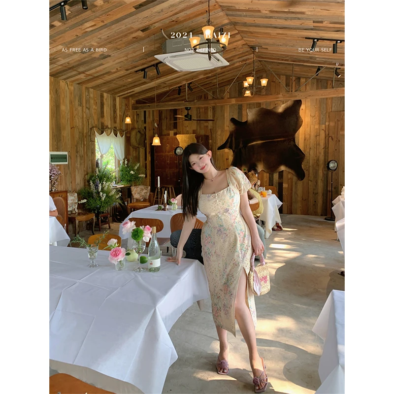 长短双需求【印绣镂3重工艺!!“】连衣裙Z242DQ1053 Z242DQ1053-1