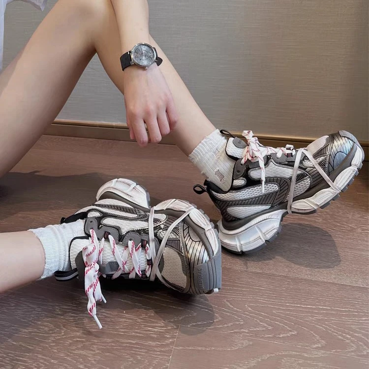 复古做旧老爹鞋女超火网面时尚休闲脏脏鞋厚底运动鞋休闲老爹鞋