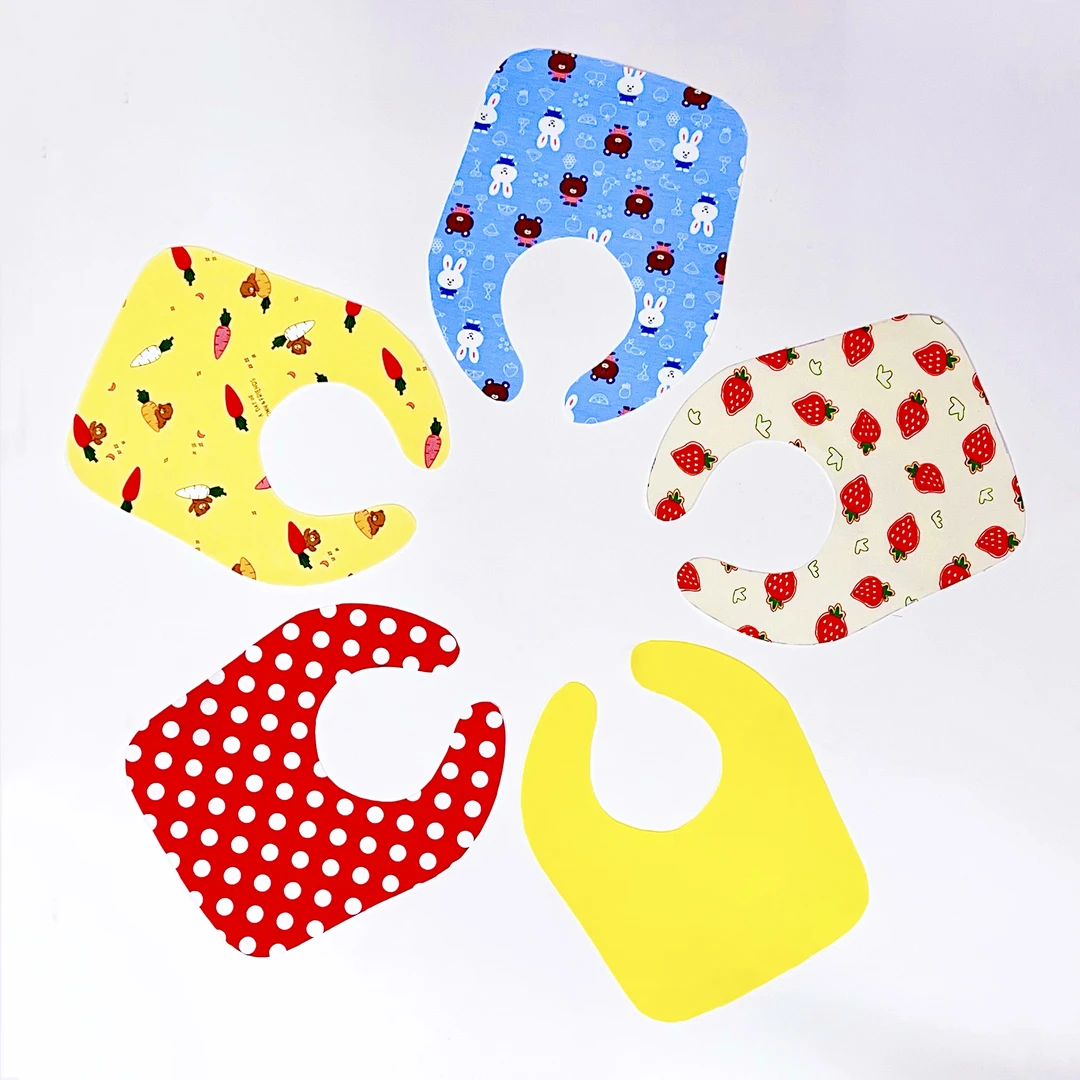 圆弧口水巾牛皮纸样版