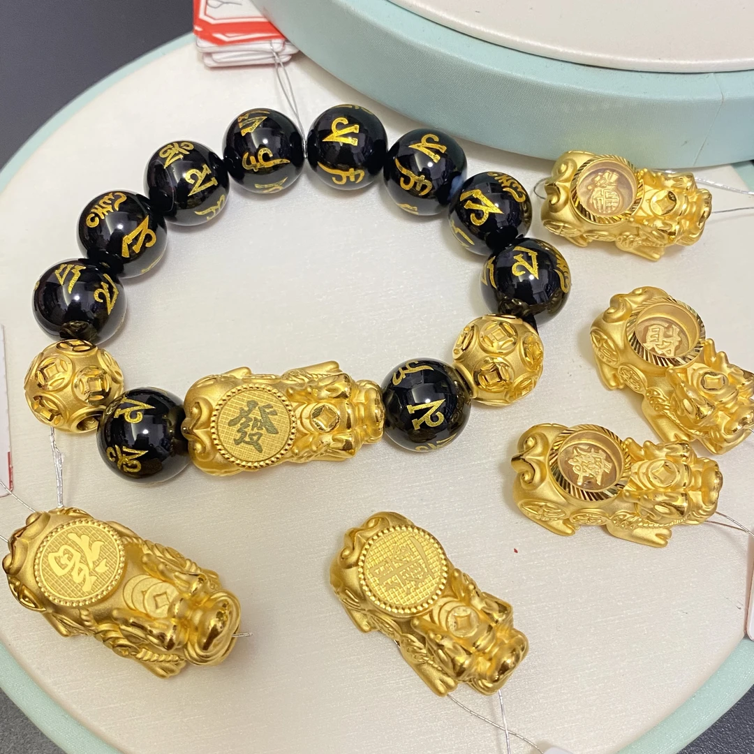 时来运转足金貔貅手串