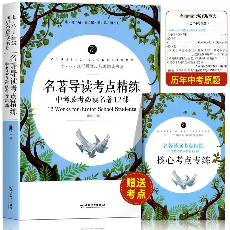 初中名著导读考点精练12部 七八九年级中考必考名著名师导读