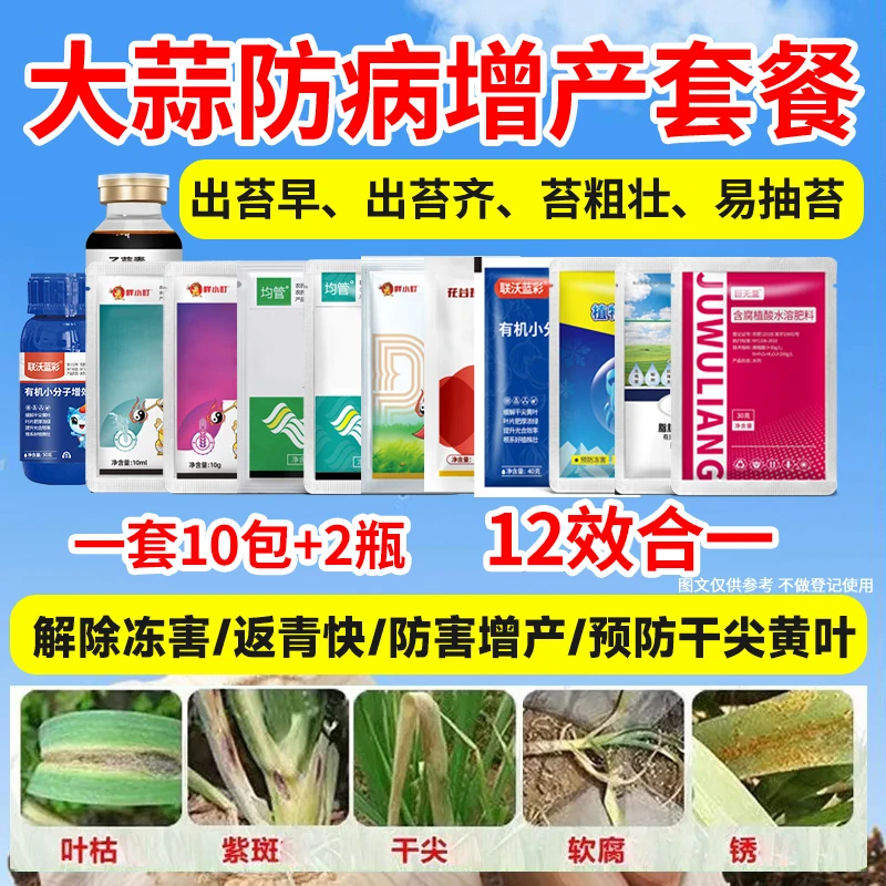 T大蒜专用防病防干尖黄叶增产增收营养叶面肥水溶肥抽苔根苗旺