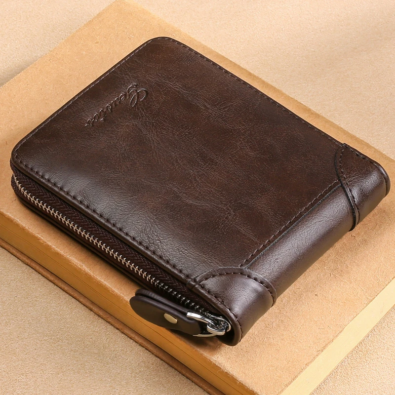 复古百搭钱包男短款拉链零钱袋小钱夹女皮夹子青少年卡包学生潮款