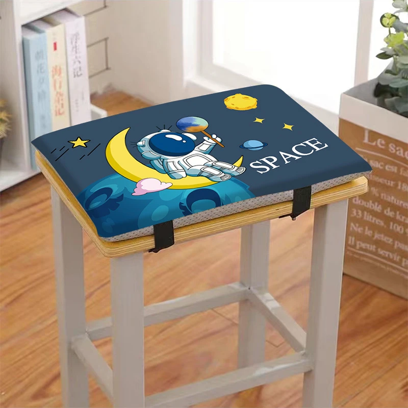 卡通坐垫海绵学生凳椅垫学校教室长方形座垫加厚椅子屁股垫可拆洗