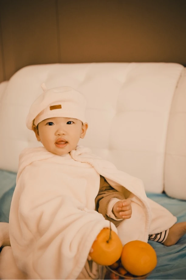 【Ponyo】法式简约百搭女宝宝秋冬保暖贝雷帽针织画家帽