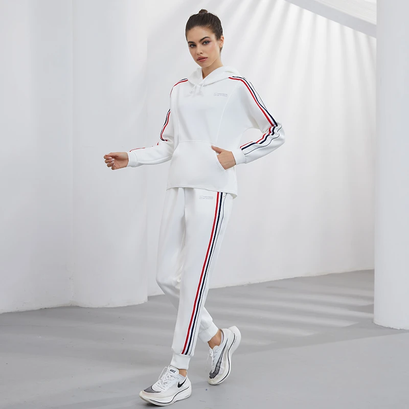 范斯蒂克健身针织跑步套装秋冬宽松休闲百搭夜跑反光运动户外时尚