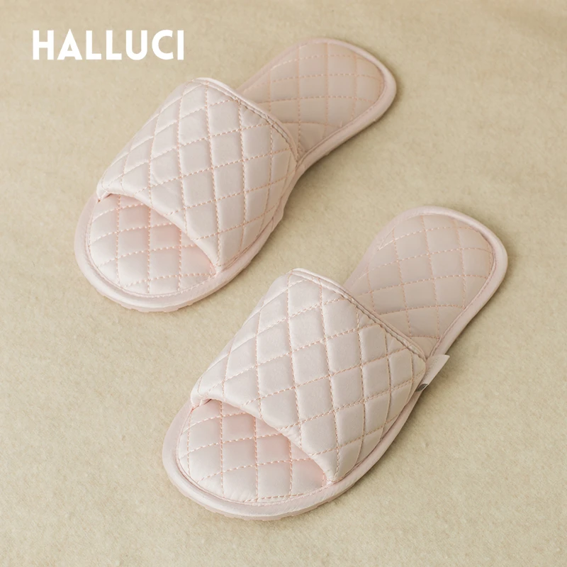 Halluci高端软底轻奢ins家居拖鞋宽脚背一字型防滑男女情侣居家鞋