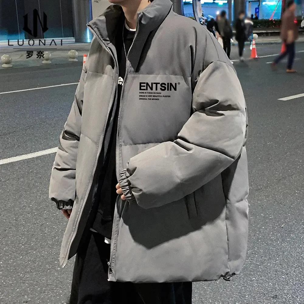 冬季立领棉服男ins美式宽松棉衣外套潮流学生加厚学生棉袄潮