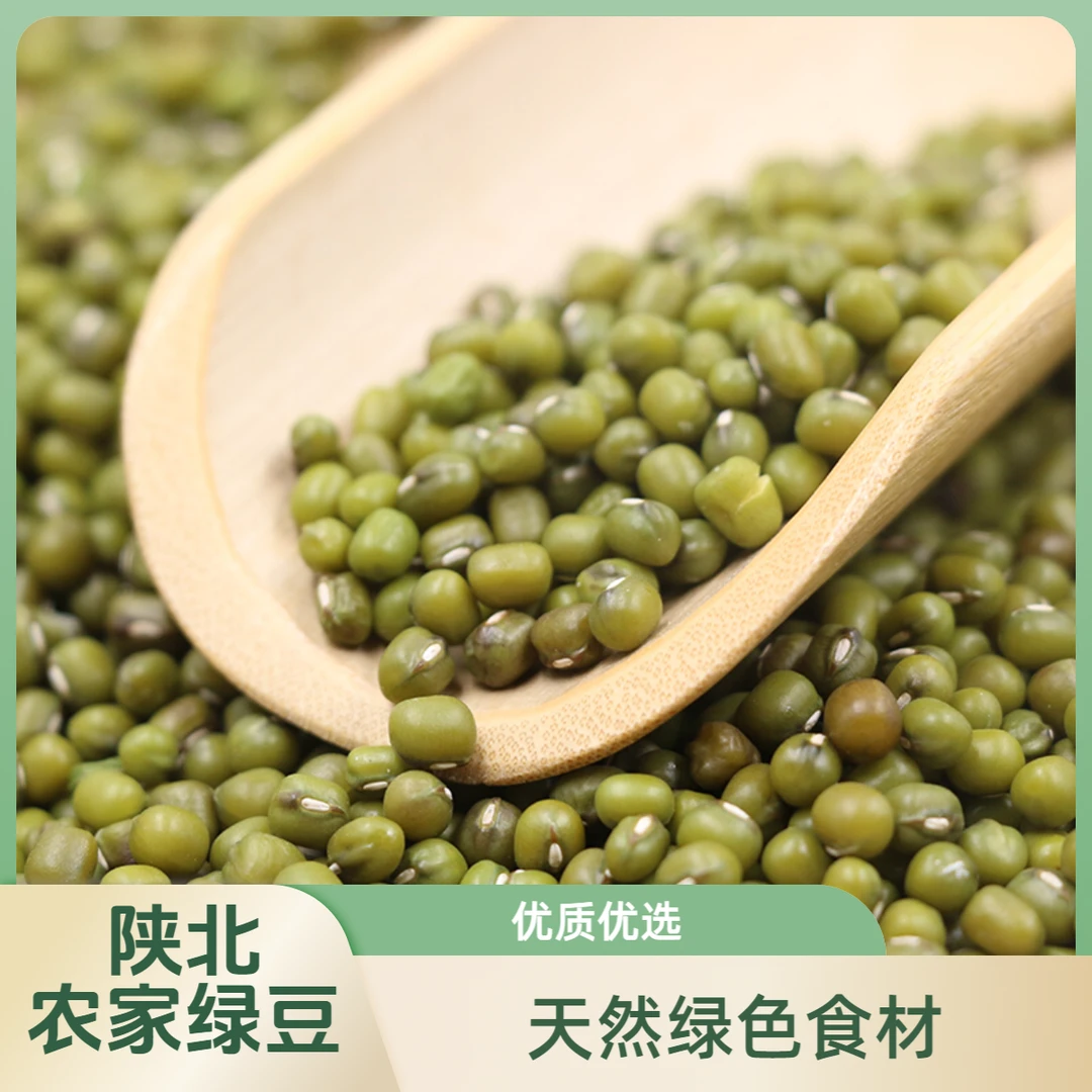 陕北杂粮农家小绿豆生态种植营养饱满颗粒五谷杂粮精选品种上等