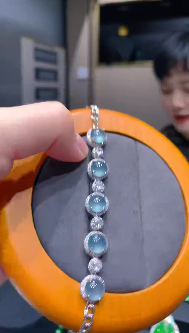 【闪购商品】翡翠手链银S925镶嵌10多样性发货(只发一件)