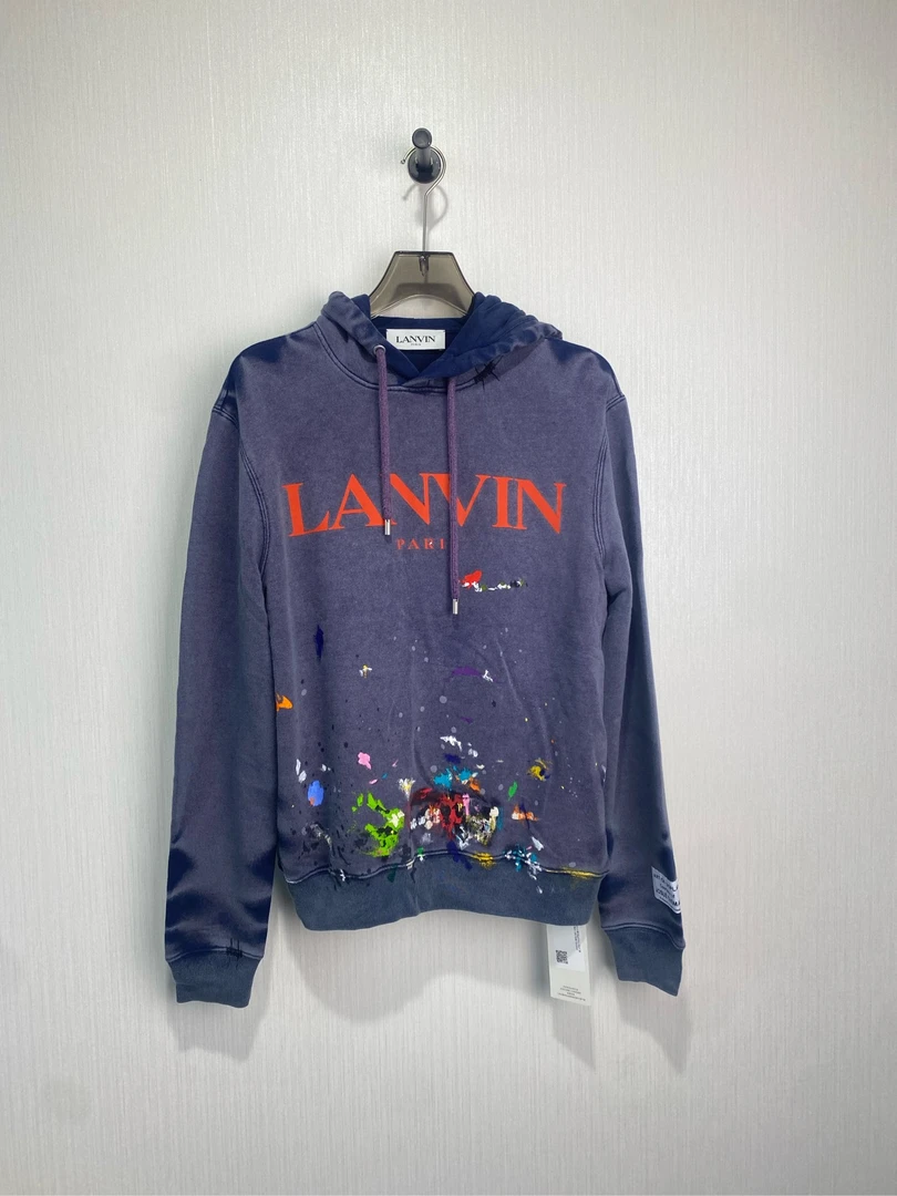Lanvin联名gallery dept 泼墨帽衫 S码/98新/SN2045/公价4676