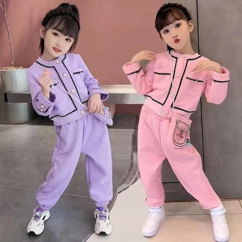 女童套装小女孩衣服秋季2025新款洋气网红儿童两件套女宝宝春秋装