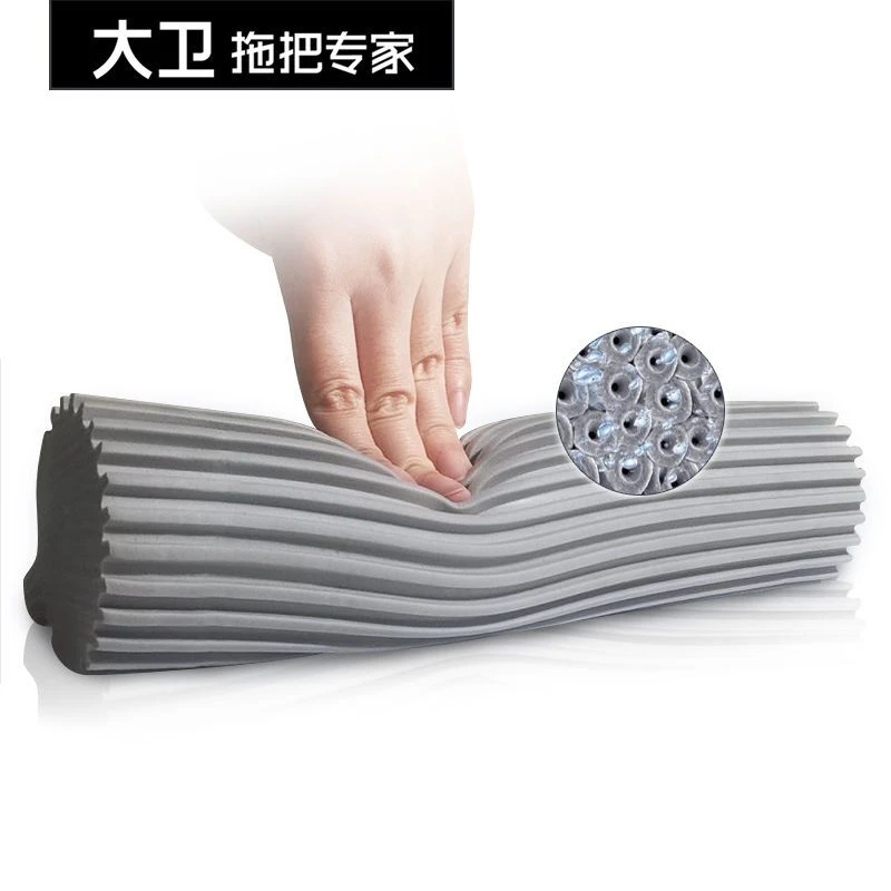 大卫胶棉拖把头滚轮式胶棉头M9PlusM2M6PlusM12吸水拖把胶棉头