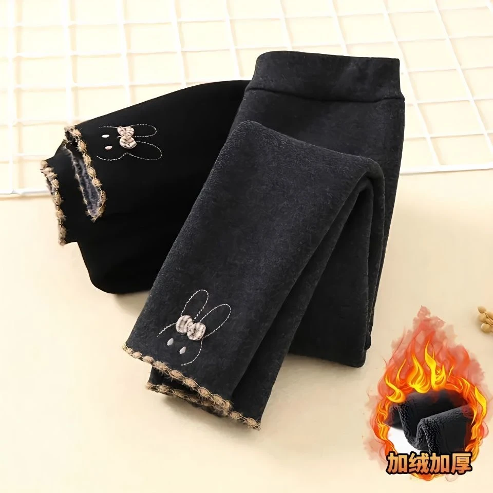 尚品女童打底裤加绒加厚儿童秋冬季裤子一体绒保暖洋气女宝宝冬装