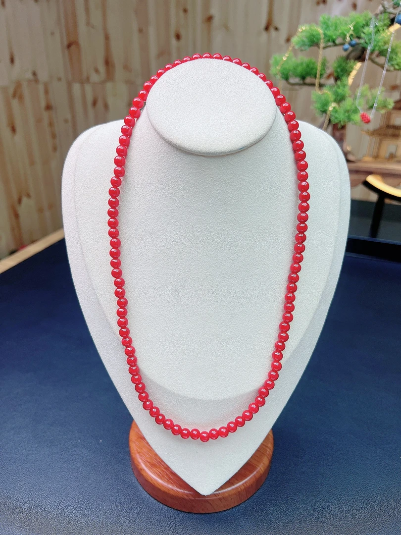 牛牛红 姑娘 6mm 三圈 DIY 手链 A303