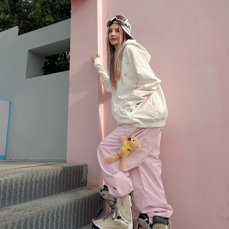 SWAGLI爆款小熊滑雪裤单板防风防水户外加厚小熊可拆卸