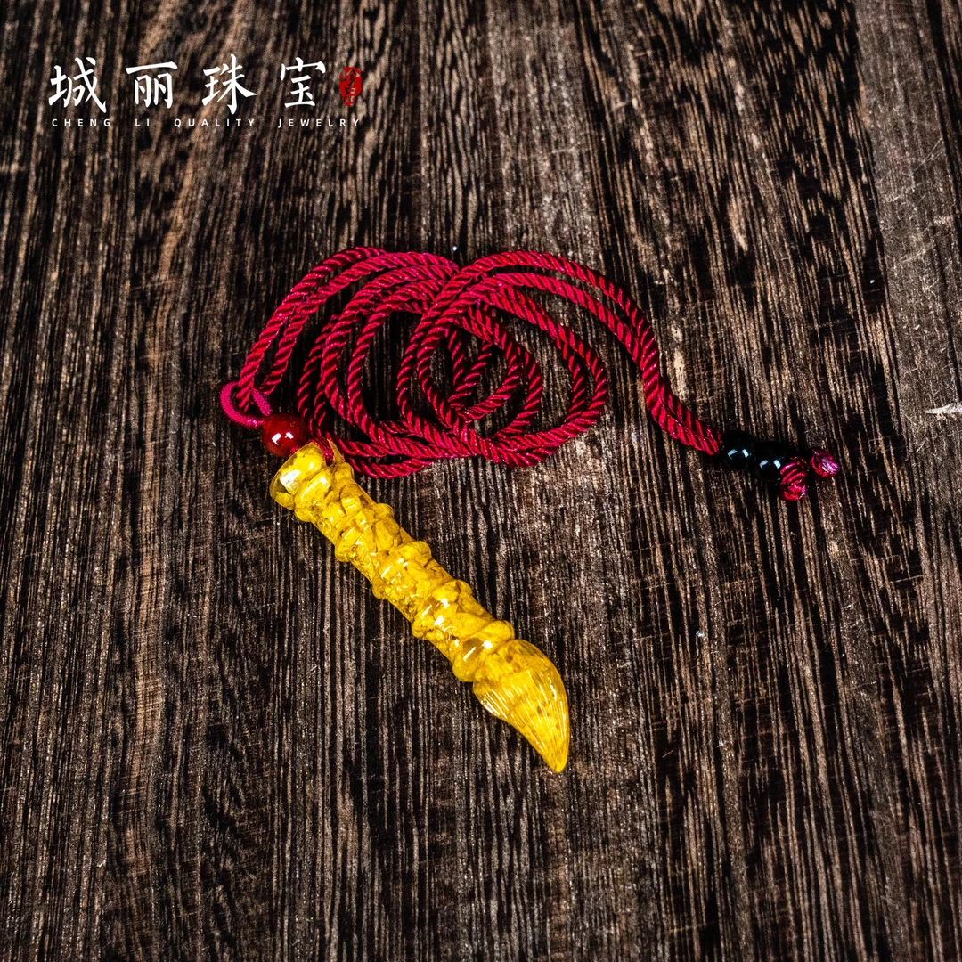 非金属布艺项链 黄【城丽】金榜题名夺魁笔项链/条FL-2016